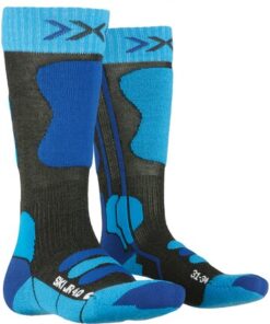 X-SOCKS JR Ski 4.0 anthracite melange/electric blue 24-26