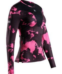 X-BIONIC Women CoreFusion Run Shirt LG SL wolfpack/black/neo pink winter L
