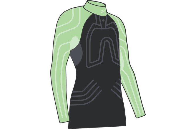 X-BIONIC MEN Heatloop Shirt LG SL digital lime/X black XL X-BIONIC MEN Heatloop Shirt LG SL digital lime/X black XL