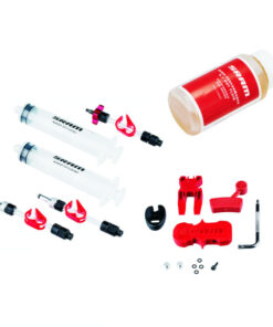 Standard Entlüftungskit mit DOT5.1 Sram
 Inhalt: 
 - DOT 5.1 Flüssigkeit 
 - 2 Spritzen 
 - 2 Bleed Blocks 
 - Torx Tool 
 - Crows foot 
 - Bleeding Edge Fitting 
 - Kompatibel mit Sram X0, XX, Guide, HydroR