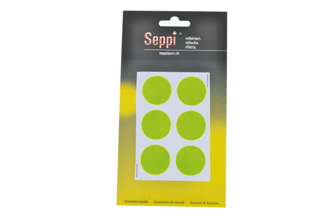 Seppi réflecteur cercle 3cm auto-collant jaune Seppi réflecteur cercle 3cm auto-collant jaune