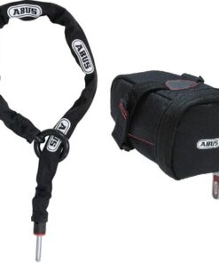 Abus Chaîne en boucle Adaptor Chain 2.0 6KS/100 avec sacoche de selle ST5950 noir