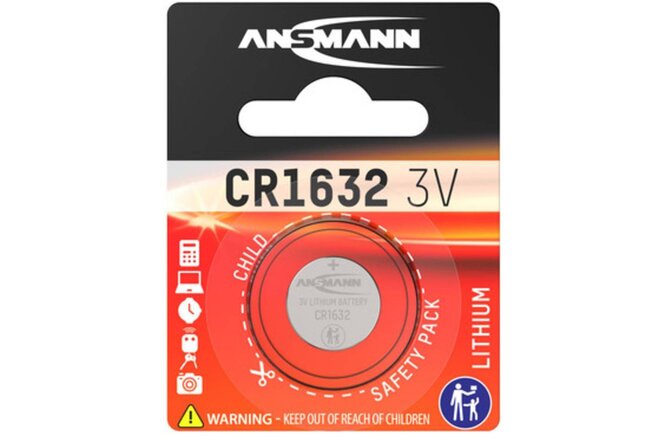 Pile CR1632 3V Lithium plate Ansmann blister à 1 pièce Pile CR1632 3V Lithium plate Ansmann blister à 1 pièce
