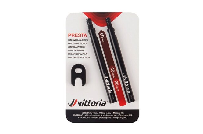 Vittoria Rallonge pour valves 30 mm valve Presta lot à 2 pièces Vittoria Rallonge pour valves 30 mm valve Presta lot à 2 pièces