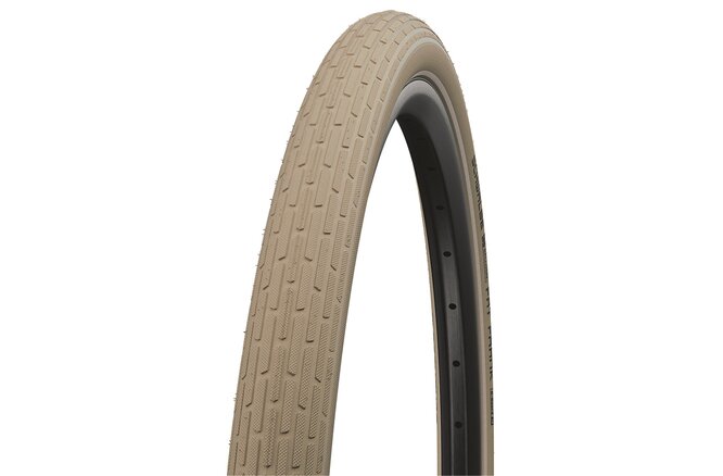 Schwalbe Pneu Fat Frank 26x2.35 avec bande réfléchissante rigide crème Schwalbe Pneu Fat Frank 26x2.35 avec bande réfléchissante rigide crème
