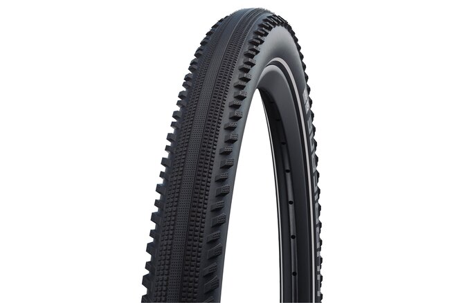 Schwalbe Pneu Hurricane 29x2.25 Addix rigide avec bande réfléchissante black Schwalbe Pneu Hurricane 29x2.25 Addix rigide avec bande réfléchissante black