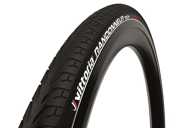 Vittoria Pneu Randonneur Tech G2.0 700x32c rigide a/bande réfléchissante noir Vittoria Pneu Randonneur Tech G2.0 700x32c rigide a/bande réfléchissante noir