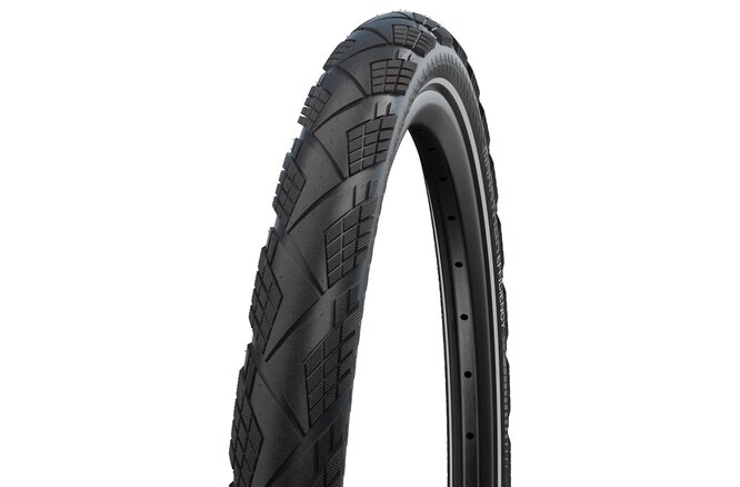 Schwalbe Pneu Marathon Efficiency 700x38C pliable avec bande réfléchissante black Schwalbe Pneu Marathon Efficiency 700x38C pliable avec bande réfléchissante black