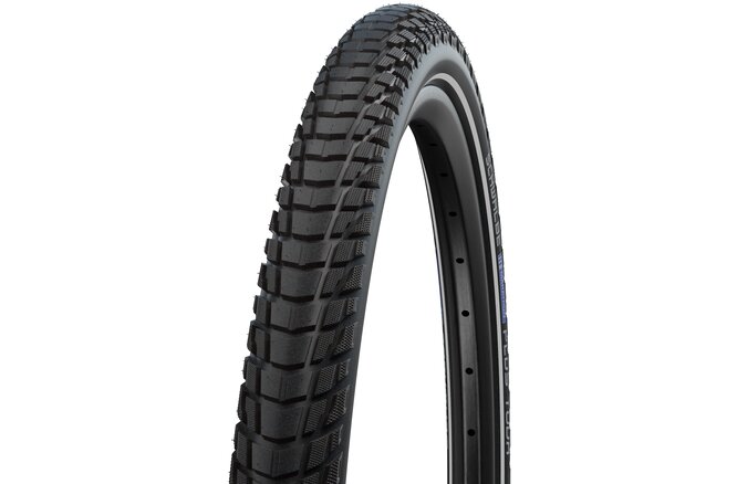Schwalbe Pneu Marathon Plus Tour 700x38C rigide avec bande réfléchissante black Schwalbe Pneu Marathon Plus Tour 700x38C rigide avec bande réfléchissante black