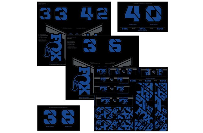 FOX Decal 21 Custom Fork & Shock blue FOX Decal 21 Custom Fork & Shock blue