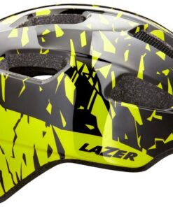LAZER Casque Kids Nutz KinetiCore black flash yellow One Size