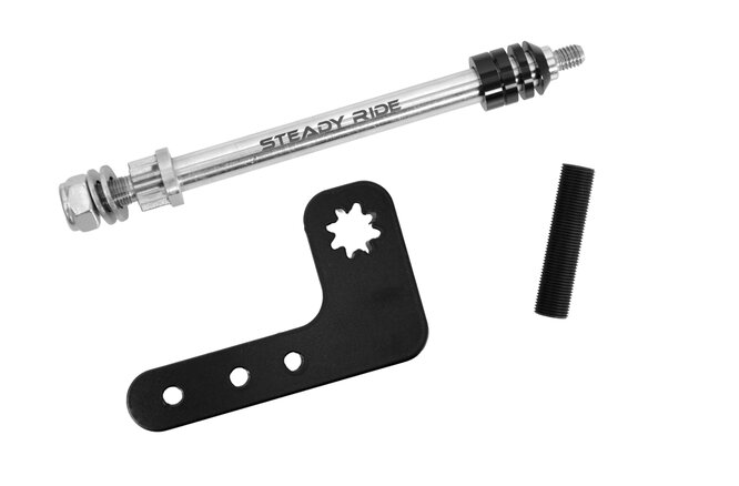 Steady Ride axe traversant kit MTB 180x12x1.0 avec plaque de support Steady Ride axe traversant kit MTB 180x12x1.0 avec plaque de support