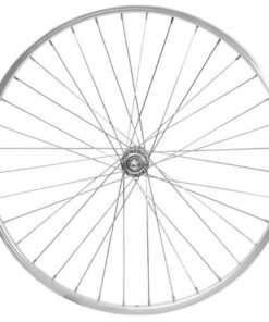 Roue avant 20" 406x19 moyeu alu axe plein 100mm V-Brake NT argent