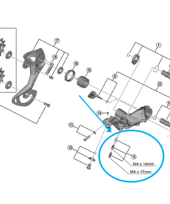 Shimano Vis d'arrêt RD-M9100 avec plaquette