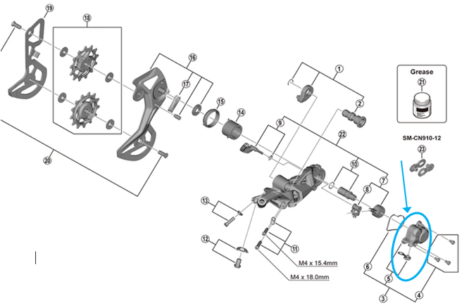 Shimano Couvercle obturateur RD-M8100 Shimano Couvercle obturateur RD-M8100