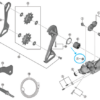 Shimano Vis de roulette RD-R9250 1 paire