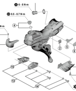 Shimano Plaquette de type ST-RX820 avec vis de fixation droit