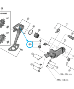 Shimano Vis de réglage du câble dérailleur RD-U8000