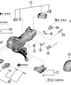 Shimano Plaquette de type ST-RX610 avec vis de fixation droit