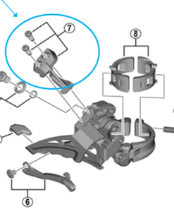 Shimano Vis d'arrêt FD-M9025 M4 x 8.5 mm avec plaquette