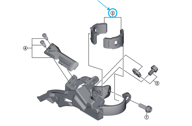 Shimano FD-M3000 Adaptateur derailleur avant 31.8 mm Shimano FD-M3000 Adaptateur derailleur avant 31.8 mm