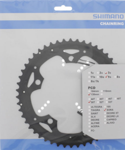 Shimano Plateau SORA FC-3503 50 dents D pour protège-chaîne noir