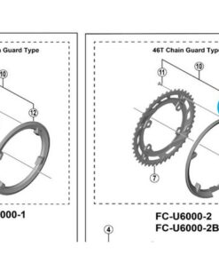 Shimano FC-U6000-2 protège-chaîne pour 46 dents
