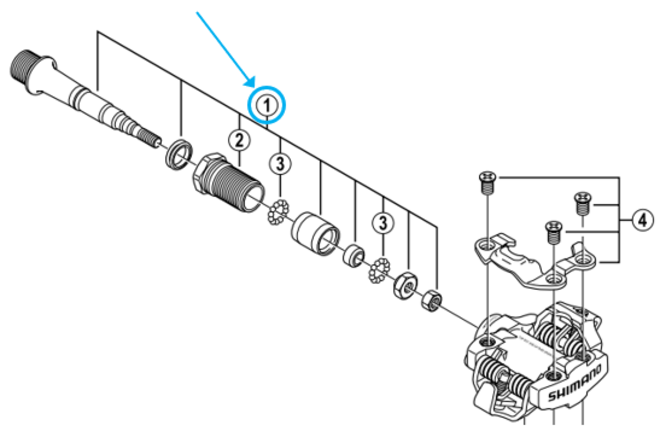 Shimano Axe PD-M540 gauche Shimano Axe PD-M540 gauche