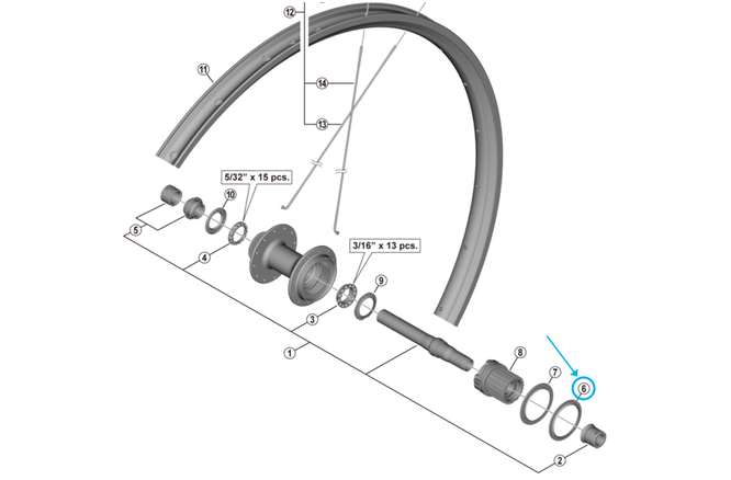 Shimano bague de verrouillage WH-MT501 Shimano bague de verrouillage WH-MT501