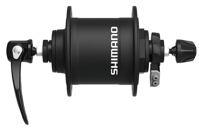Shimano Moyeu à dynamo DH-T4000 100 mm V-Brake 32-trous 6V/1.5W SR noir Shimano Moyeu à dynamo DH-T4000 100 mm V-Brake 32-trous 6V/1.5W SR noir