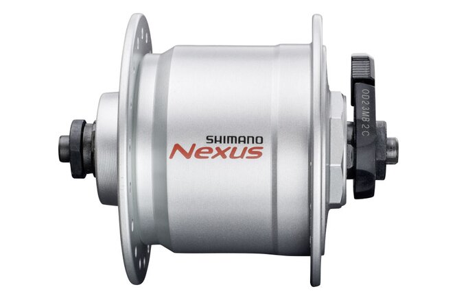 Shimano Moyeu à dynamo NEXUS DH-C3000 100 mm V-Brake 36-trous 6V/3.0W SR argent Shimano Moyeu à dynamo NEXUS DH-C3000 100 mm V-Brake 36-trous 6V/3.0W SR argent