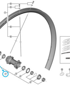 Shimano axe complet WH-RX570 100mm
