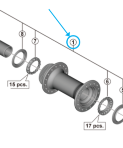 Shimano axe complet HB-MT400-B