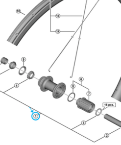 Shimano axe complet WH-RS710 arrière