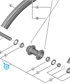 Shimano axe complet WH-RS710 avant