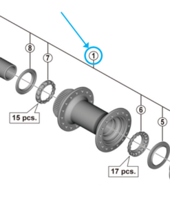 Shimano axe complète HB-MT400 100 mm
