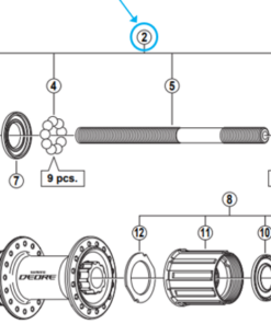 Shimano Axe complet FH-M595 146 mm