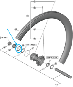 Shimano Joint WH-R9270 gauche