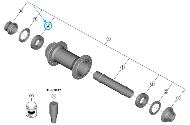Shimano Roulements industriels HB-M8210-B 17x30x7mm Shimano Roulements industriels HB-M8210-B 17x30x7mm
