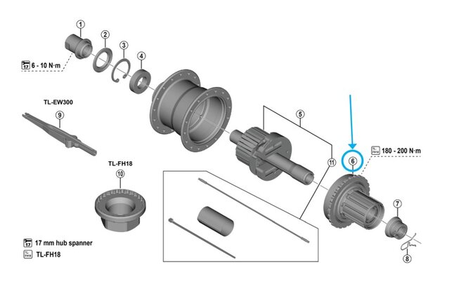 Shimano Body unité FH-U6060 Shimano Body unité FH-U6060