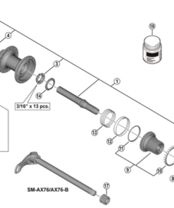 Shimano Cône FH-M8110 gauche M14 avec joint