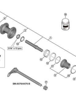Shimano Contre-écrou FH-M8110 gauche