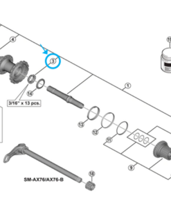 Shimano porte-billes FH-M9111 3/16"
