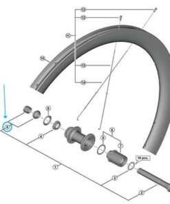Shimano Set de cône WH-RS710 gauche arrière