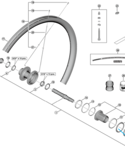 Shimano Contre-écrou WH-RX880 arrier droit