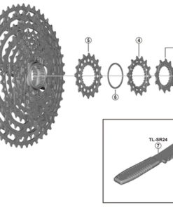 Shimano Spacer pour cassette XTR CS-M9100 12-vitesses 10-51 dents box