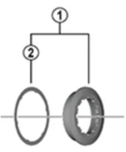 Shimano Entretoise pour contre & écrou CS-LG600-11