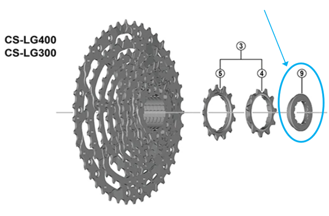 Shimano Entretoise CS-LG400-11 Shimano Entretoise CS-LG400-11