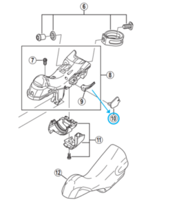 Shimano Couvercle câble dérailleur ST-9000 droite