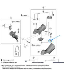 Shimano Couvercle ST-U3030 droite avec vis